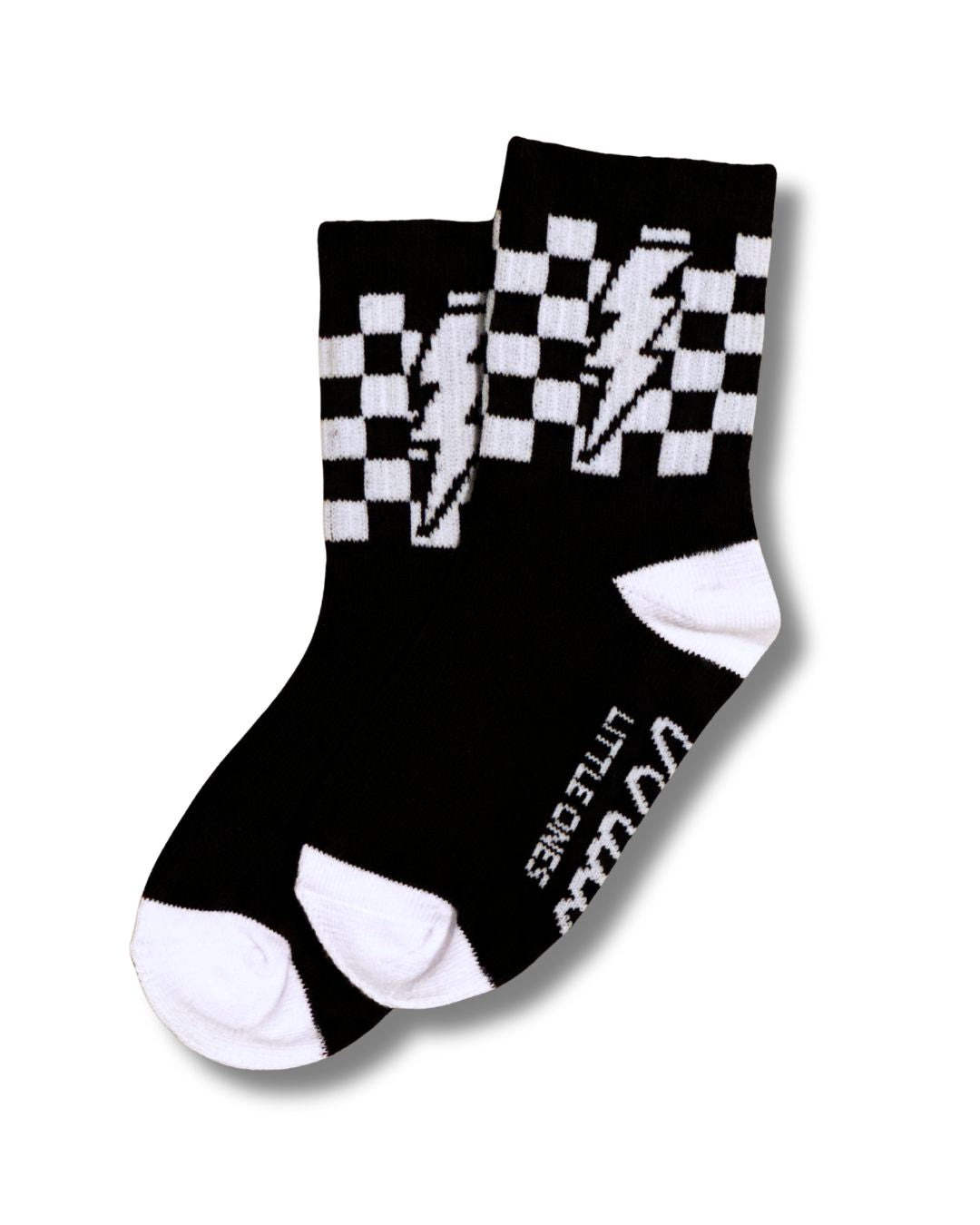 Checkered Lightning Bolt Socks